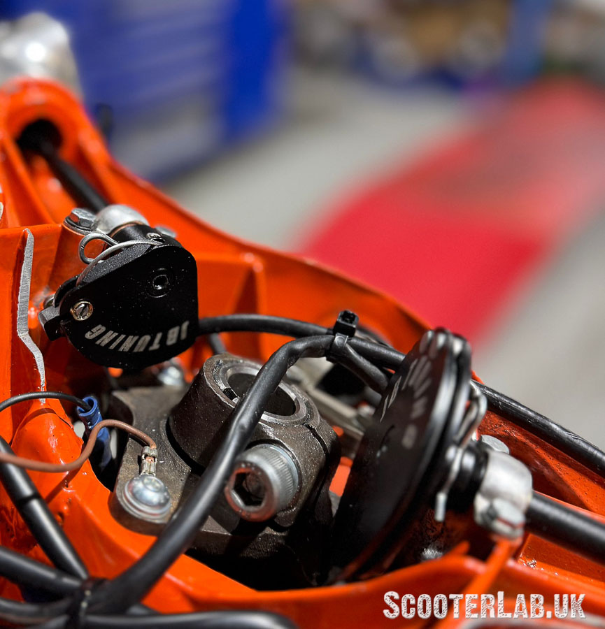 JB Tuning Lambretta handlebar control kit.